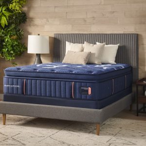 Comfortable mattress displayed in a well-lit showroom