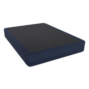 The Brooklyn Bedding 5-inch Titan Box (Copy) mattress foundation, with a dark blue fabric border and black top surface, is displayed on a white background.